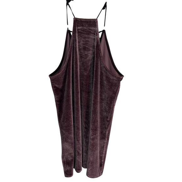 Express Velvet Lace-Up Deep V Neck Racerback Cami Maroon Womens Medium NWT - Picture 6 of 8